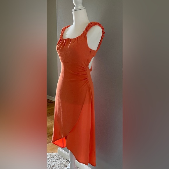 Summer Dress Open Back, color grapefruit, from a boutique NWT - Picture 6 of 12